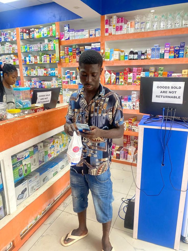 Pharmacist helping a patient